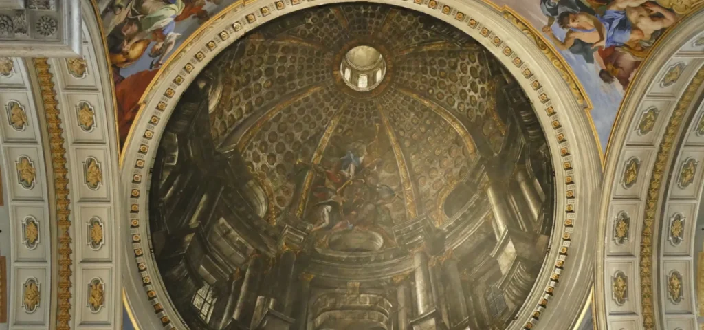 la finta cupola di Andrea Pozzo nella chiesa di Sant'Ignazio di Loyola a Roma